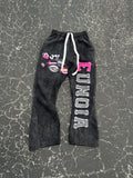 "BT" Charcoal Grey Flared Sweat Pants
