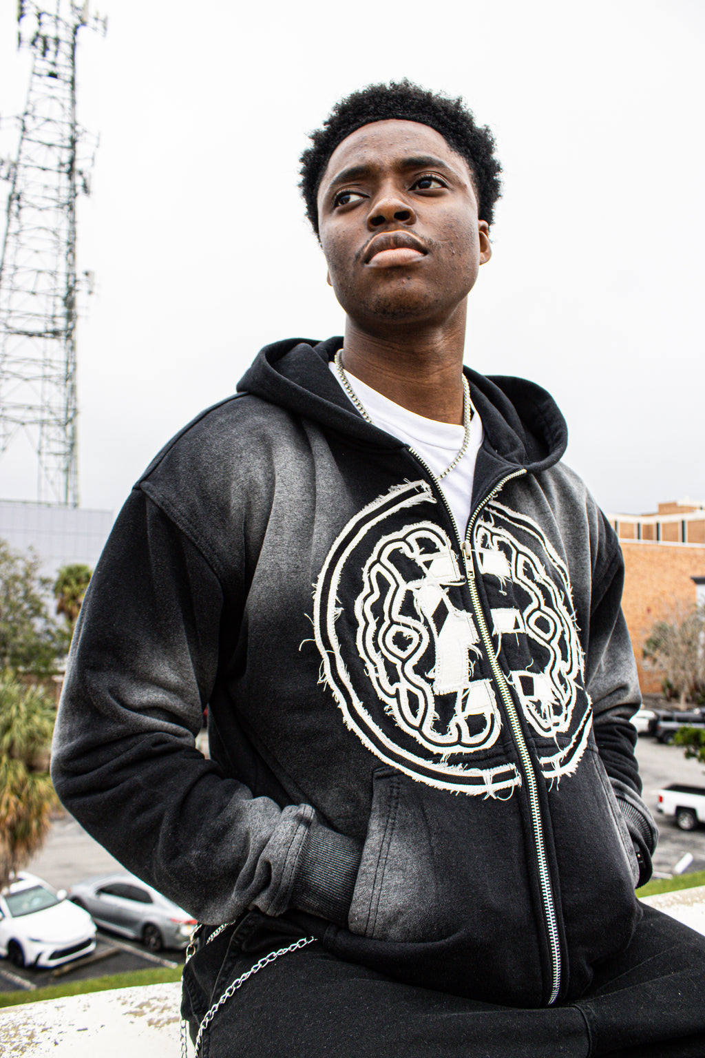 "Rated E" Midnight Black Zip Up