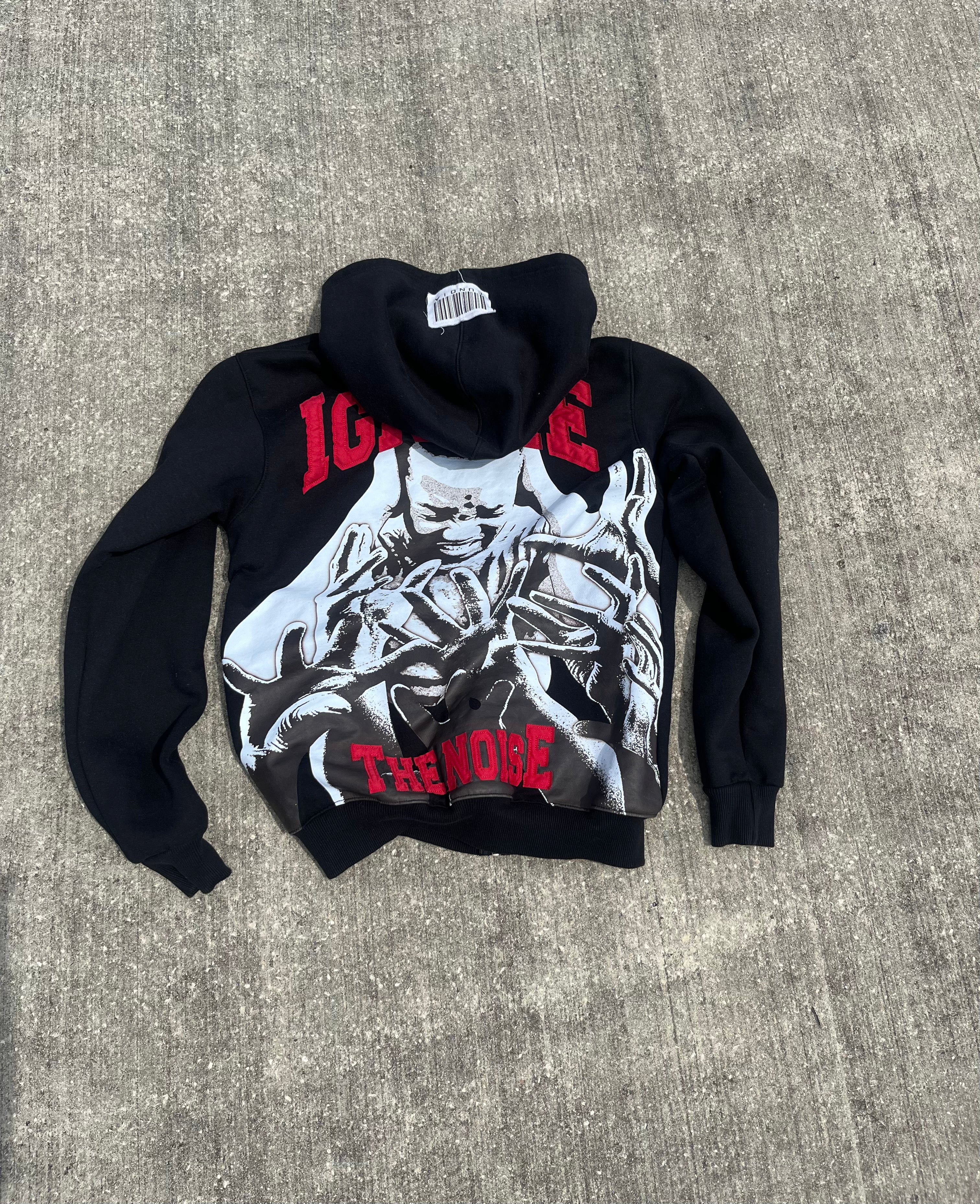 "ITN"Black Satin Lined Zip Up